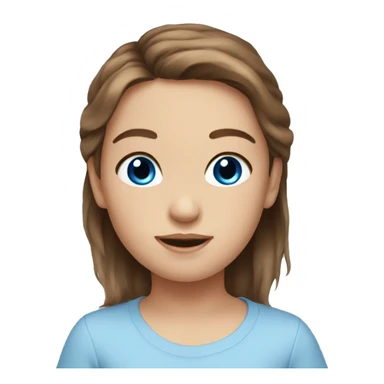 Two babies brown hair blue eyes sticker