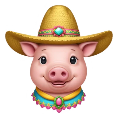 A Pig with a sesión sticker