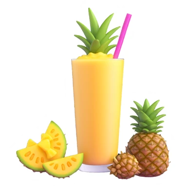 tropical smoothie with pineapple and coconut sticker