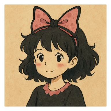 pink and black gothic bow sticker