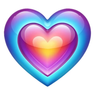 colorful crystal heart sticker