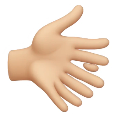 Upside down hands sticker