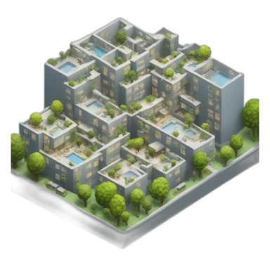 3d-isometric-City-Apartment-urban sticker