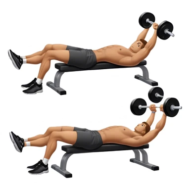 side-view man lying down barbell glute-bridges sticker