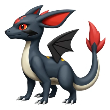 Salandit-Guilmon-Umbreon-Silvally-fusion (full body) sticker