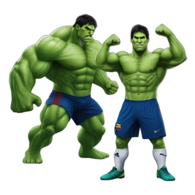 lionel messi as hulk sticker