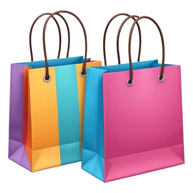 2 beautiful shopping bag sticker