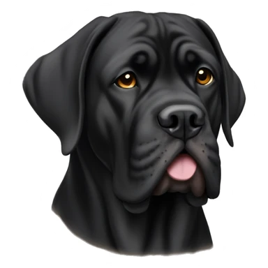 Black English mastiff with tan on forehead sticker