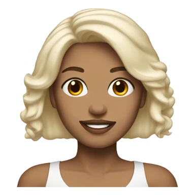 Pretty white blonde woman sticker