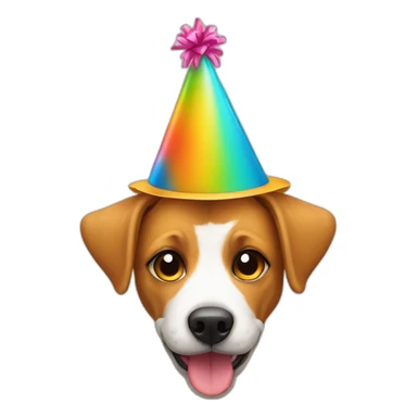 party hat dog sticker