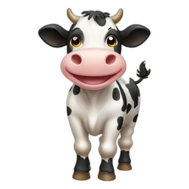 happy animal cow sticker