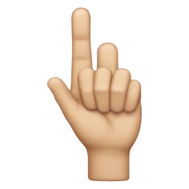 Middle finger with straight face sticker