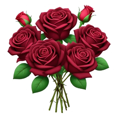 dark burgundy Bouquet sticker