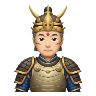 Japanese Castle Lord, old, half body sticker