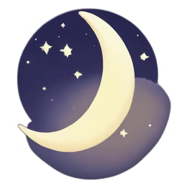 DND moon crescent sticker