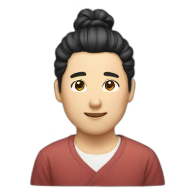 korean-man-with-man-bun sticker
