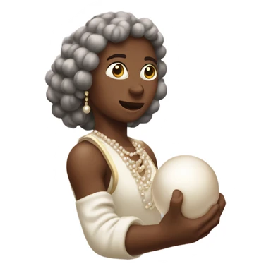 Clutching pearls sticker