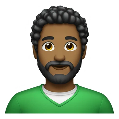 Homem branco cabelo preto e liso  olhos verdes barba preta  sticker