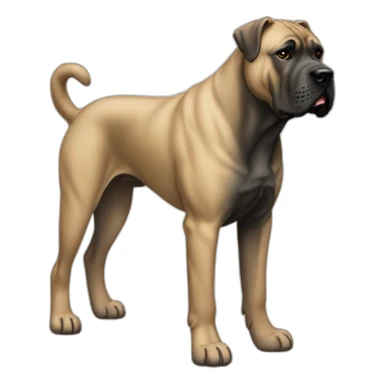 dog Cane Corso color fawn full body sticker