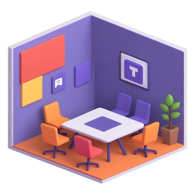 Microsoft Teams icon inside a room sticker