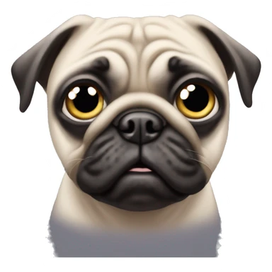Drag racing pug ￼ sticker