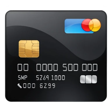 black credit card, no text sticker