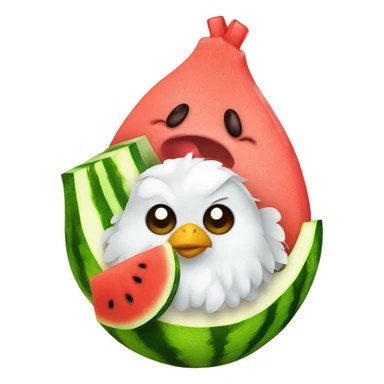 chicken and watermelon and kool aid sticker