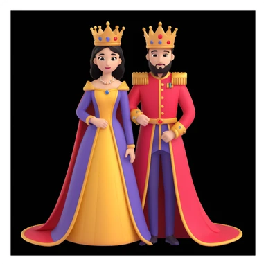 young king and queen posing sticker