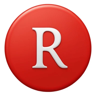 Red circle and R combo sticker