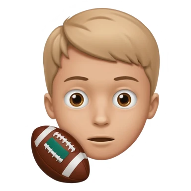 Boy with footballs for eyes sticker