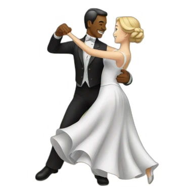 A man and a woman dancing waltz sticker