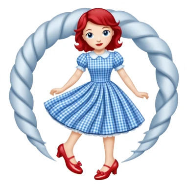 dorothy in tornado sticker