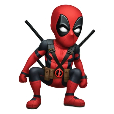Deadpool as spider-man sticker