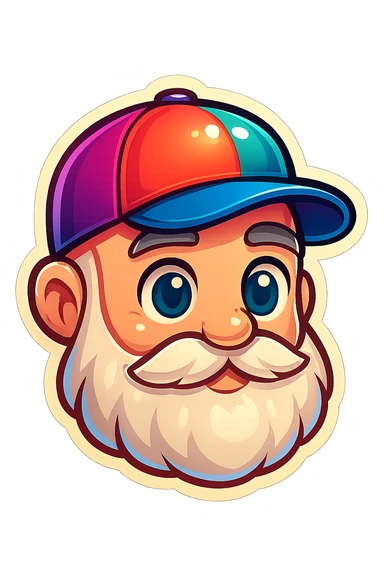 Add a baseball cap to the character in the YouTube chat emoji style, keeping the transparent background. sticker