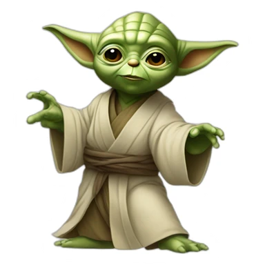 Yoda qui danse avec une boule a facette sticker