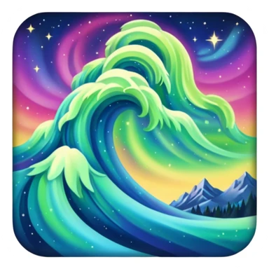 something that represents the aurora borealis sticker