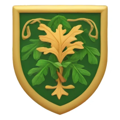 Coat of arms with leafs  sticker
