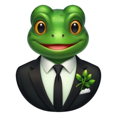frog with tie sticker