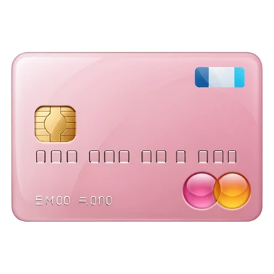 Make a credit card with light pink tones sticker