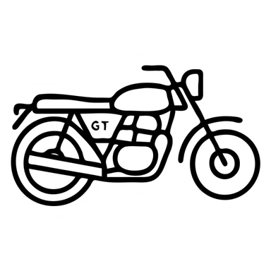 GT 650 motorcycle minimal details icon sticker