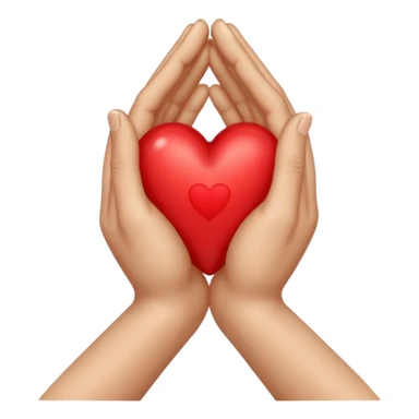 Pray hands + heart  sticker