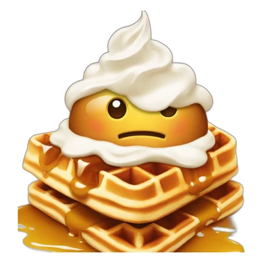 Waffle with chantilly sticker