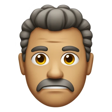 angry man with bun sticker