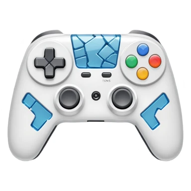 white game controller shattered sticker