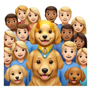 Dog who has lots of humans sticker