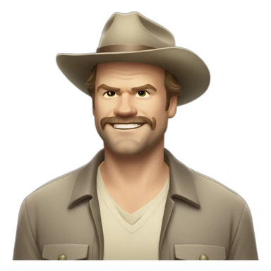 Jim Hopper David harbour smiling sticker