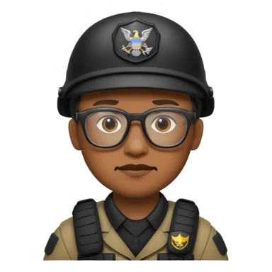 swat with glasses sticker