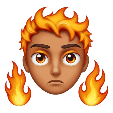 Caliente con llamas en los ojos sticker