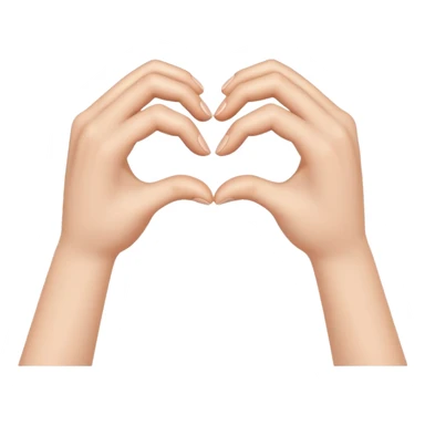 Half heart hand sticker