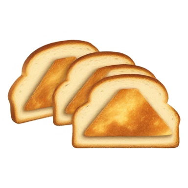 piece of toast cut into 4 triangles sticker